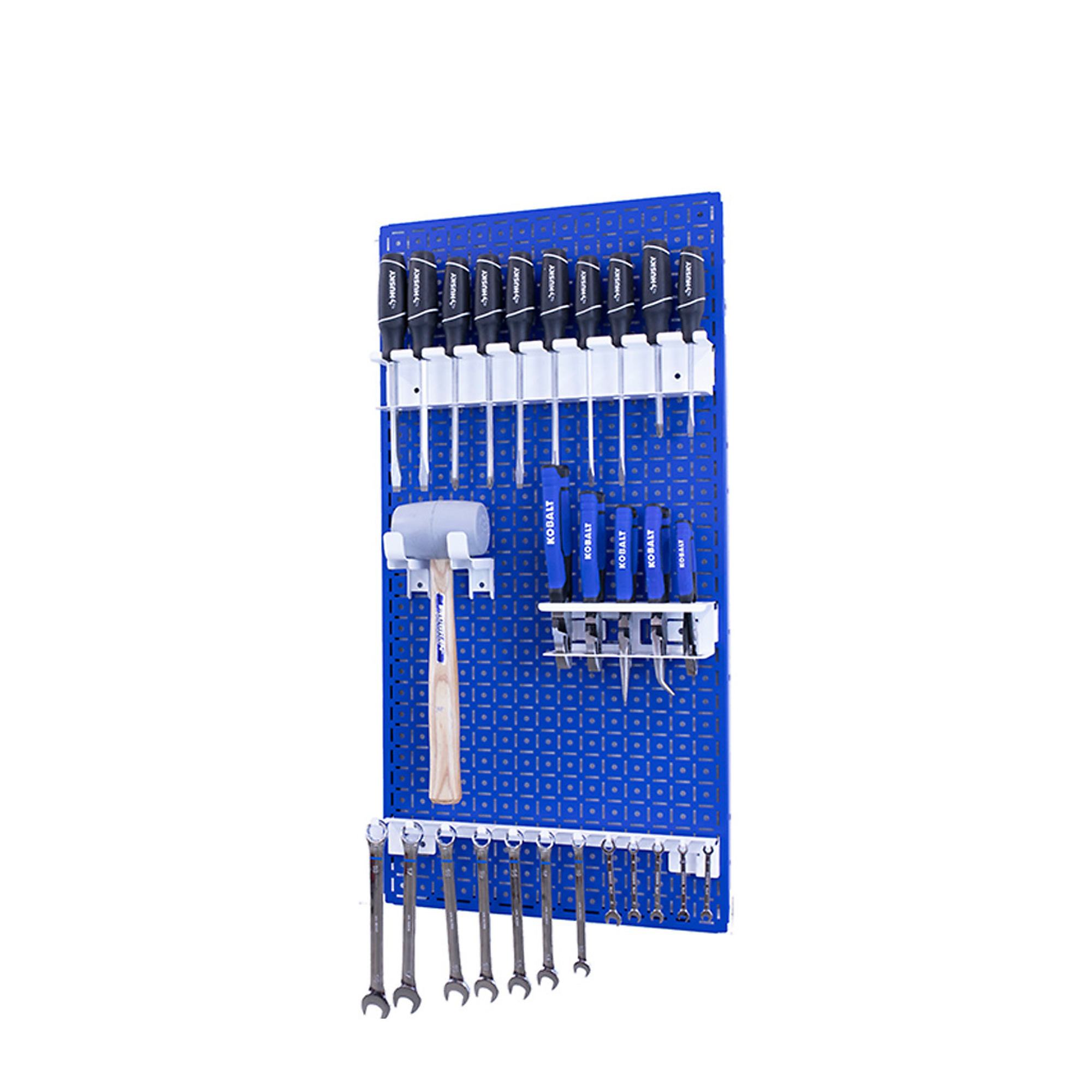 OmniWall, OmniWall metal pegboard storage kit for storage, Length 16 in, Width 32 in, Model# CGS-KIT-1PL